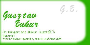 gusztav bukur business card